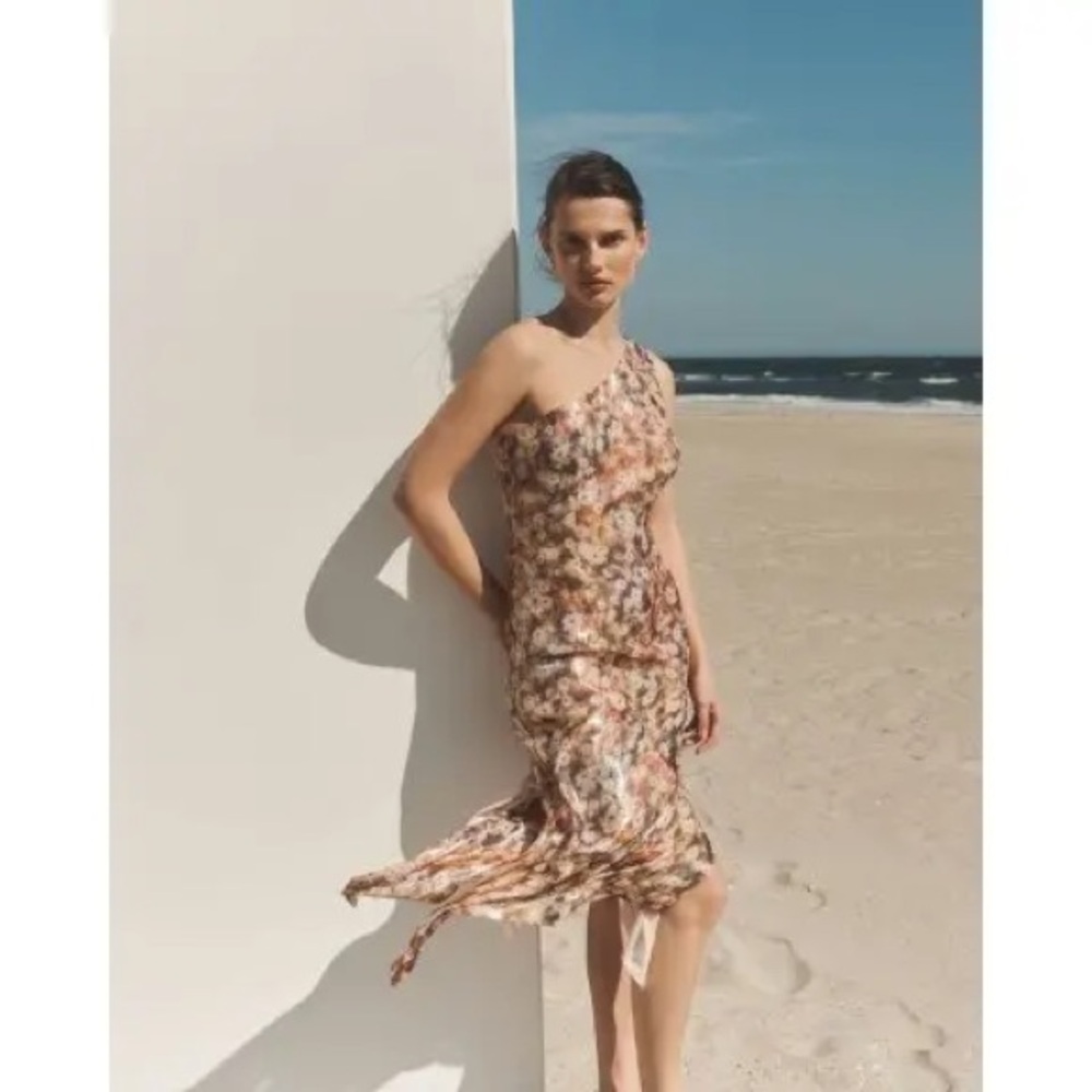 NWT CLUB MONACO ONE SHOULDER SHIMMER DRESS SIZE 14‎ - Picture 4 of 8